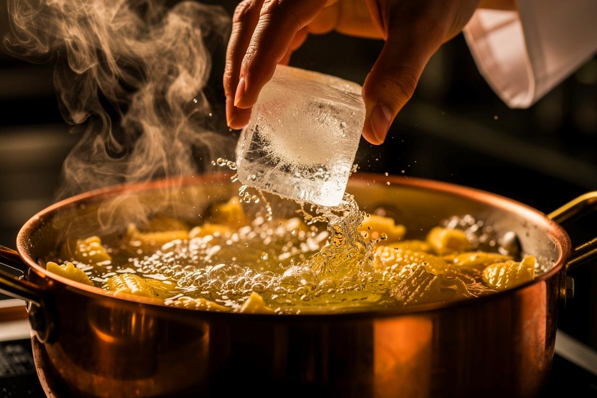 Köche geben heimlich Eiswürfel ins Nudelwasser und der Grund ist genial